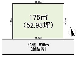 物件画像 茂原市弓渡　土地（５２．９３坪）