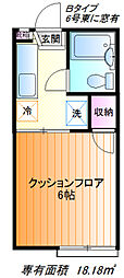 フレグランス聖蹟1 1Kの間取図画像