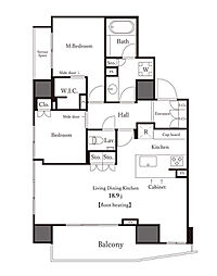 パークホームズ大岡山ラヴィアンコート 2LDKの間取図画像