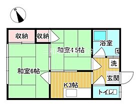 テル荘 203 ｜ 山口県下関市金比羅町（賃貸アパート2K・2階・31.46㎡） その2