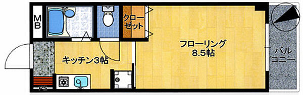 スカイヒルズ和白館 304｜福岡県福岡市東区和白丘３丁目(賃貸マンション1K・3階・25.16㎡)の写真 その2