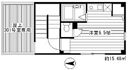 曙ハイツ ワンルームの間取図画像