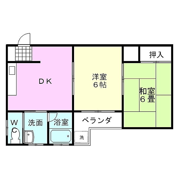 タウンヒル芹沢’92 202｜静岡県田方郡函南町柏谷(賃貸アパート2DK・2階・40.95㎡)の写真 その2