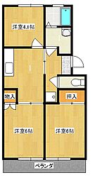 コーポ山田 3DKの間取図画像