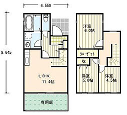 トレステーラシン　４ 3LDKの間取り