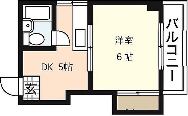 広島県広島市中区白島九軒町(賃貸マンション1DK・4階・22.00㎡)の写真 その2