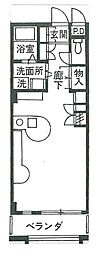 パセオ志比口2 ワンルームの間取図画像