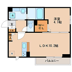 コンフォルト 1LDKの間取図画像