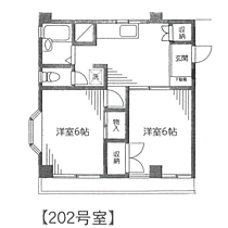 ヴィラヨシダ鳩ヶ谷 202 ｜ 埼玉県川口市鳩ヶ谷本町２丁目6-7（賃貸マンション2DK・2階・40.81㎡） その2