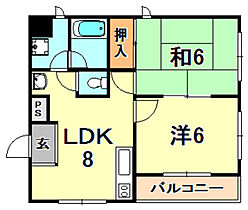 センター岡本 201 ｜ 兵庫県神戸市東灘区岡本２丁目（賃貸マンション2LDK・2階・42.12㎡） その2