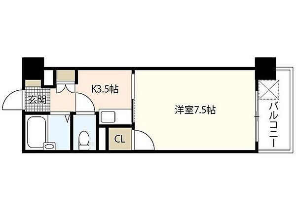 ジャスティヒルト高須 ｜広島県広島市西区庚午北2丁目(賃貸マンション1K・5階・21.87㎡)の写真 その2