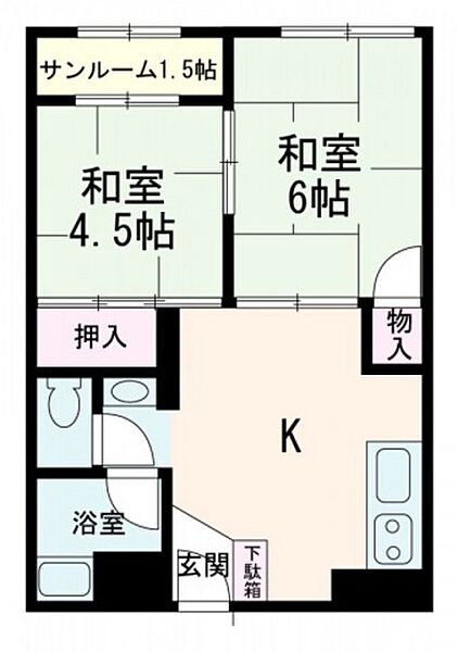 広島県広島市西区天満町(賃貸マンション2DK・8階・41.53㎡)の写真 その2