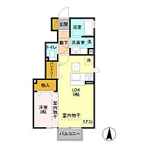 プラシエンテA 105 ｜ 栃木県栃木市本町（賃貸アパート1LDK・1階・32.36㎡） その2