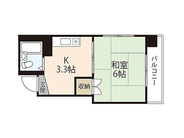 ジョイフル住吉 ｜広島県広島市中区住吉町(賃貸マンション1K・4階・19.80㎡)の写真 その2