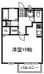 エスポワール一里山 ワンルームの間取図画像