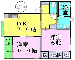 間取図画像 2DK