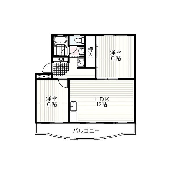 グリーンハイツ一木 401｜静岡県三島市徳倉2丁目(賃貸マンション2LDK・4階・54.09㎡)の写真 その2