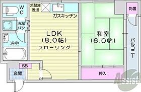 北海道札幌市中央区南一条西16丁目1-279（賃貸マンション1LDK・4階・36.00㎡） その2