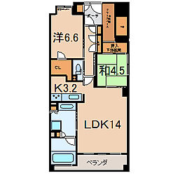 アデニウム湯河原 2LDKの間取図画像