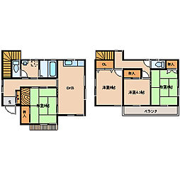 吉浜貸家 2階4DKの間取り