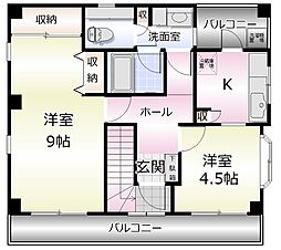 日本アイ・エス・ティ(株)市ヶ尾寮 2Kの間取図画像