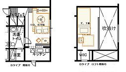 プリマカスターニャ宇都宮壱番館 ワンルームの間取図画像