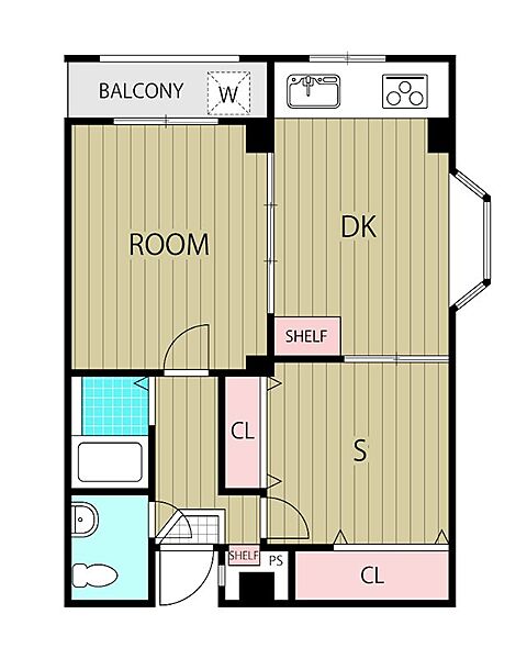 木下マンション ｜大阪府泉佐野市高松北２丁目(賃貸マンション1SDK・3階・45.00㎡)の写真 その2