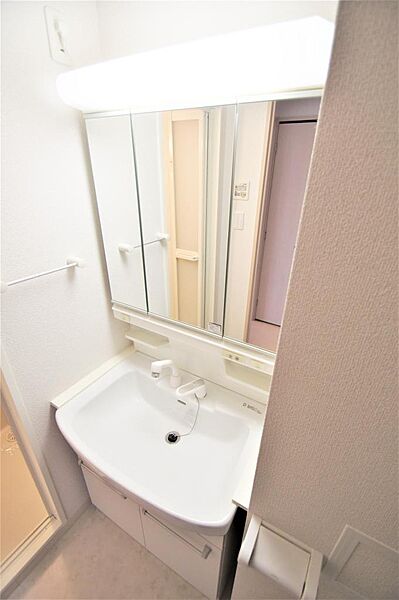 画像17:人気のシャワー付き洗面化粧台があり、身支度を整える際に便利です。