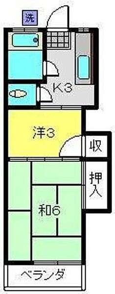 太白荘 202｜神奈川県横浜市港北区日吉本町６丁目(賃貸アパート2K・2階・26.03㎡)の写真 その2