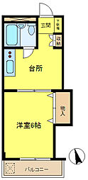 フォービレッジ 1Kの間取図画像