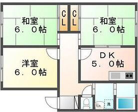 香川県高松市木太町(賃貸マンション3DK・4階・54.70㎡)の写真 その4