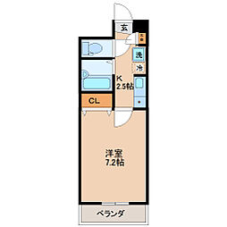 シティマンション錦町 1Kの間取図画像