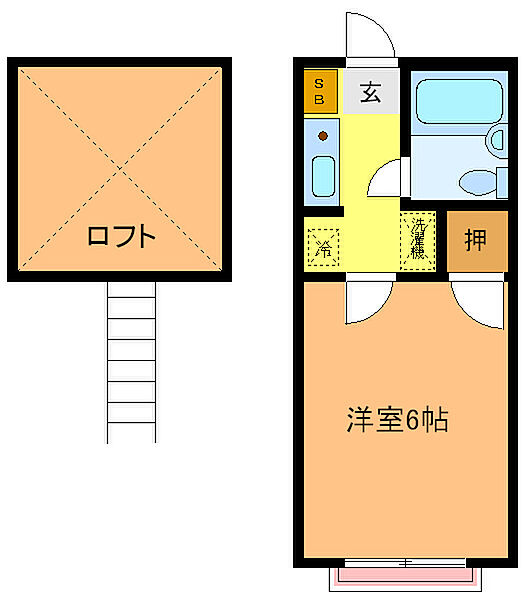 千代ハイツ 213｜千葉県市原市五井中央南１丁目(賃貸アパート1R・2階・19.00㎡)の写真 その2