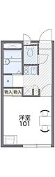 レオパレスマサミ 1Kの間取図画像