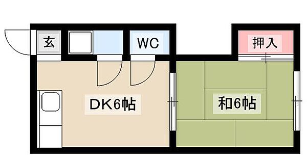 第2七福荘 ｜愛知県名古屋市千種区千種1丁目(賃貸アパート1DK・2階・23.00㎡)の写真 その2