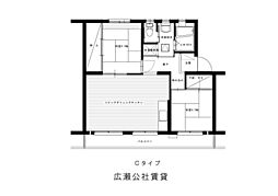 広瀬公社賃貸住宅 2階2LDKの間取り