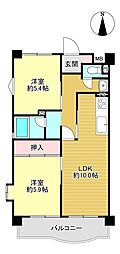 リブレ・M・社台 2LDKの間取図画像