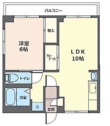 保永ビル 2階1LDKの間取り