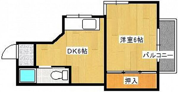 渡部ビル ｜広島県広島市西区中広町1丁目(賃貸マンション1DK・2階・24.28㎡)の写真 その2