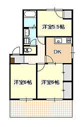 メゾン泉 3DKの間取図画像
