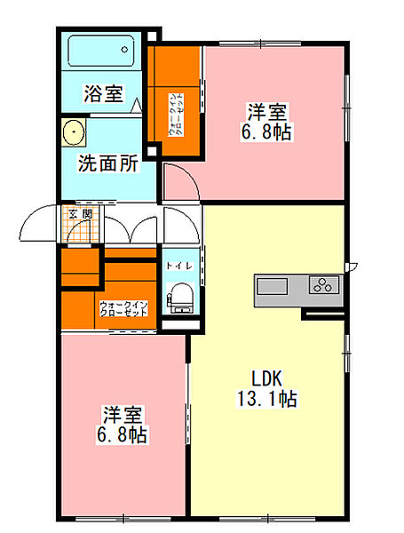 ベレオ鳴門　一号館 303｜徳島県鳴門市撫養町大桑島字北ノ浜(賃貸マンション2LDK・3階・62.40㎡)の写真 その2