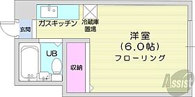 北海道札幌市中央区北四条東5丁目（賃貸マンション1R・4階・13.20㎡） その2