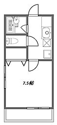 ラ・ジェルスアオト 1Kの間取図画像