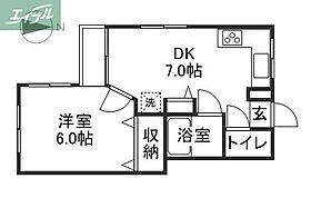 岡山県岡山市北区三門東町（賃貸アパート1DK・1階・30.00㎡） その2