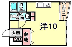 ハイグレード甲南 203 ｜ 兵庫県神戸市東灘区魚崎北町１丁目（賃貸マンション1R・2階・23.50㎡） その2