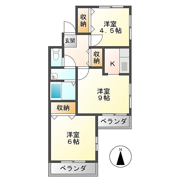 長野県上田市上田(賃貸マンション3K・1階・58.72㎡)の写真 その2