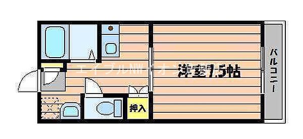 岡山県倉敷市水江(賃貸アパート1K・2階・27.00㎡)の写真 その2