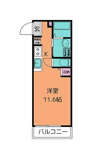 画像2:1R・26.45平米・南東向き