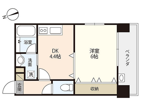 ラフォーレ十日市 ｜広島県広島市中区十日市町2丁目(賃貸マンション1DK・2階・27.41㎡)の写真 その2