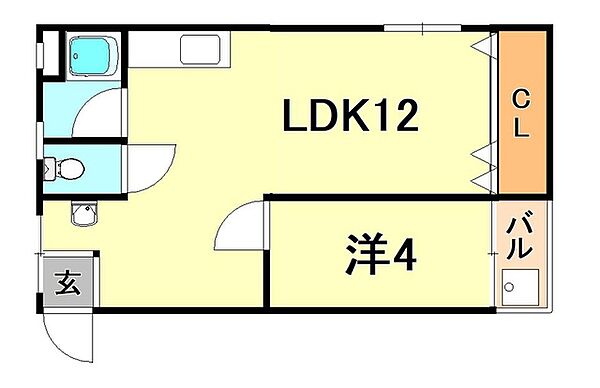 クリーンハイツ大原 301｜兵庫県神戸市東灘区岡本２丁目(賃貸マンション1LDK・3階・33.00㎡)の写真 その2